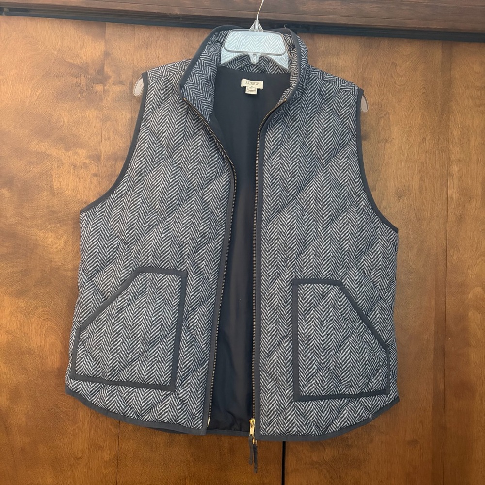 J. Crew Herringbone Quilted Vest